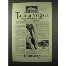 1927 Williams Oil-o-matic Heating Ad - Taming Niagara