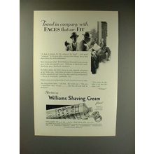 1927 Williams Shaving Cream Ad - Faces are Fit