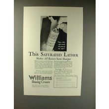 1927 Williams Shaving Cream Ad - Makes Razors Sharper