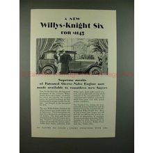 1928 Willys-Knight Six Car Ad - A New Six for $1145!!