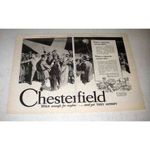 1929 Chesterfield Cigarettes Ad - Mild Yet They Satisfy