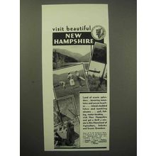 1930 New Hampshire Tourism Ad - Visit Beautiful