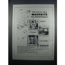 1954 Masonite Peg-Board Panels Ad - Modern Construction