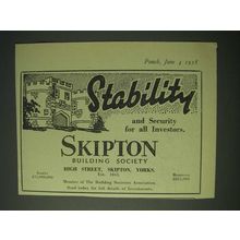 1958 Skipton Building Society Ad - Stability and Security for all Investors