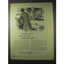 1959 Potterton Boilers Ad - All Mod. Cons.? Must Mean