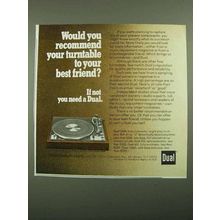 1976 Dual 1249 Turntable Ad - Recommend Best Friend