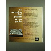 1976 Dual 1249 Turntable Ad - Precision Anyway You Like
