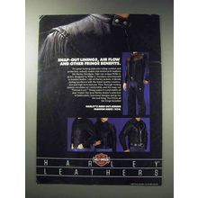 1988 Harley-Davidson Leathers Ad - Fringe Benefits