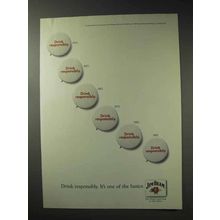 1992 Jim Beam Bourbon Ad - It's One of the Basics