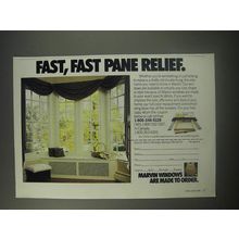 1990 Marvin Windows Ad - Fast, Fast Pane relief