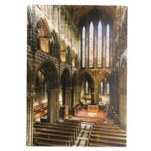 THE QUIRE, GLASGOW CATHEDRAL used vintage postcard 1986 pm /