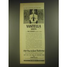 1958 Vantella Shirts and Van Heusen collars and cuffs Ad - The mark of men