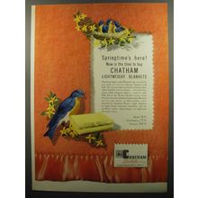 1953 Chatham Blankets Ad - Springtime's here! Now is the time to buy