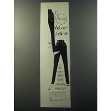 1953 Harris & Co Velvet Jeans Advertisement