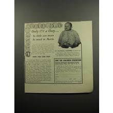 1955 Save the Children Federation Ad - Only 17¢ a day