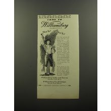 1956 Williamsburg Virginia Ad - Come to Williamsburg Virginia hear ye! hear ye!