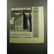 1957 Sheraton-Belvedere Hotel Advertisement - Baltimore