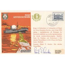 RAF Escaping Society Flukt Gennem Denmark Danish Military Hand Signed Flown FDC
