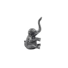 Rustic Silver Cast Iron Elephant Metal Door Stop 8""