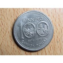 Canada 1974 Winnipeg $1 Dollar Coin