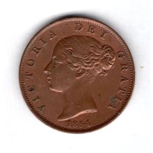Great Britain. Victoria. Halfpenny 1854. dy18094