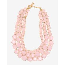LES NEREIDES PARIS Gold Plated Pink Diamantine Layered Necklace NEW (RARE)
