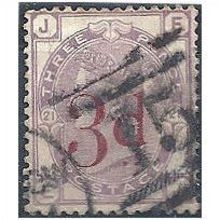 1883 SG159 3d on 3d Lilac Good+ Used "EJ"