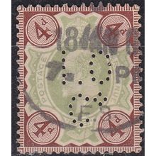 ENGLAND GREAT BRITAIN [1902] MiNr 0109 w ( O/used ) [04] perfin