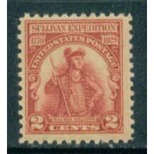 657 2c General John Sullivan Just Clears MNH T0113