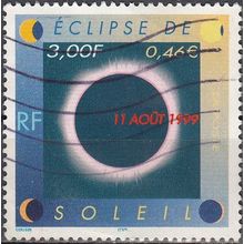 France 1999 Michel 3403 O Cote (2008) 1.00 € Eclipse de soleil