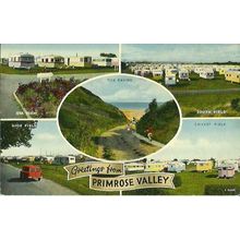 Yorkshire FILEY Primrose Valley Caravan Park Postcard (Dennis F.0244)