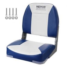 Boat Seat, 18.9" Low Back Boat Seat, Folding Boat Chair with Thickened Spong...