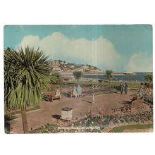 THE PIER FROM TORRE GARDENS, TORQUAY, DEVON unused LARGE vintage postcard /