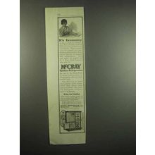 1917 McCray Sanitary Refrigerator Ad - It's Economy