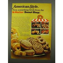 1975 Morton Donut Shop Ad - American Style