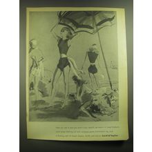 1945 Lord & Taylor Joset Walker Bathing Suit Advertisement - art by Helen Hall