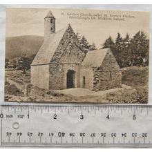 vintage postcard St Kevins Church, Glendalough, Co. Wicklow