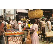 Choose Your Flavour African Drinks Market Stall Caribbean 1970s Africa Postcard