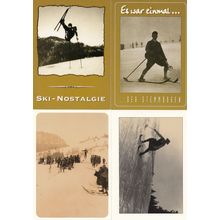 Austria Ski Nostalgia Nostalgie 4x Skiing Austrian Old View Postcard s