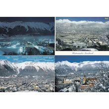 Tirol Innsbruck Winter Ski Slopes 4x Spectacular Austria Aerial Postcard s
