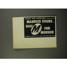1953 Dial M for Murder Play Ad - Tingles with excitement