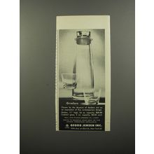 1953 Georg Jensen Orrefors Shaker and Cocktail Glasses Advertisement