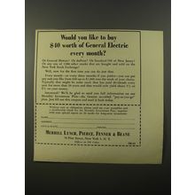 1954 Merrill Lynch Ad - Would you like to buy $40 worth of General Electric