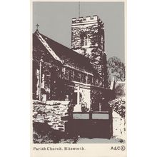 Blisworth Church Northamptonshire PB Postcard