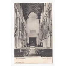 Church Interior Wymondham Postcard Norfolk The Wrench Series