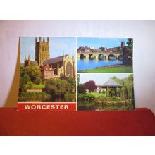 multiview, WORCESTER unused postcard by E T W Dennis =