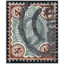 1902 King Edward VII 4d brown/green Used (as picture) C2-16