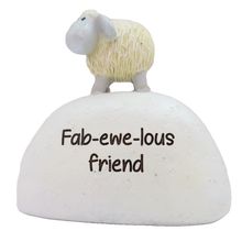 Sheep Ornament Fab-ewe-lous Friend 7 CM Gift Home Decor Sentimental Ovine
