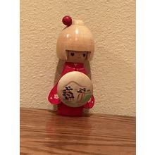Genuine Vintage 1970’s Hand-Painted Japanese Wooden Traditional Collector Doll