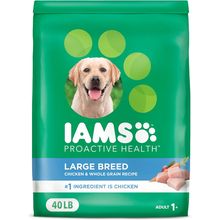 IAMS Adult High Protein Large Breed Dry Dog Food with Real Chicken, 40 Lb. Bag